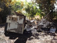 Caravan fire at Howard Springs