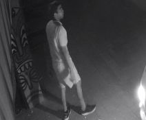 One of the men police wish to identify in relation to unlawful entries in Alice Springs on Monday morning.