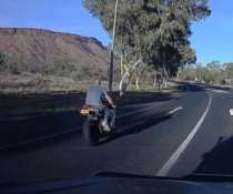 Police would like to speak with this man, who was last seen travelling at excess speeds on the stolen motor bike on Larapinta Drive on Feb 26.