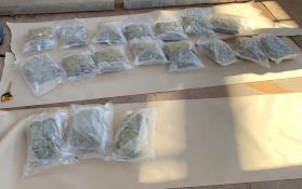 18 bags of cannabis (8+kg) were located secreted in car tyres in Alice Springs at the weekend. 