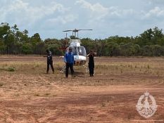 Helicopters are being used extensively in the search for a missing man on Milingimbi