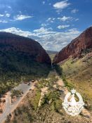 Image of Simpsons Gap from helicopter