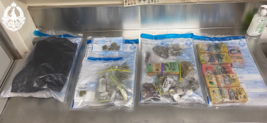 Seized cannabis and cash