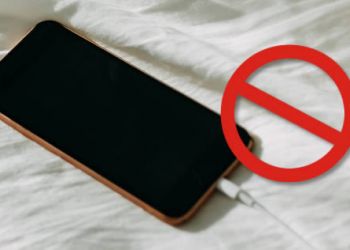 Do not charge phone on bed.