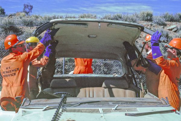 NTES vehicle rescue training. Copyright, K Herzog ESM Collection.