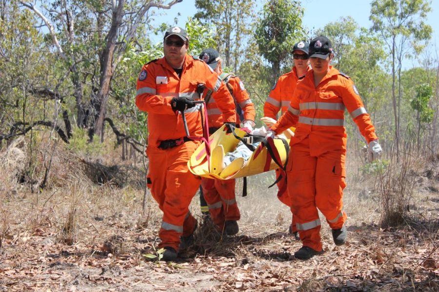 Carry a person on a stretcher