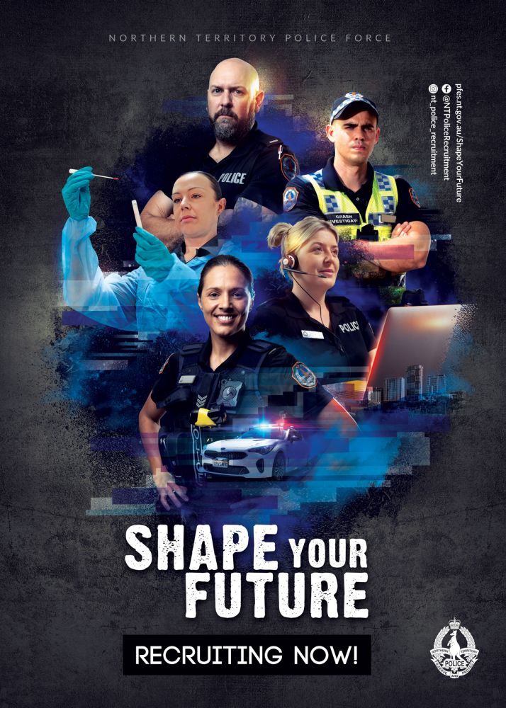 Police recruitment graphic with all streams