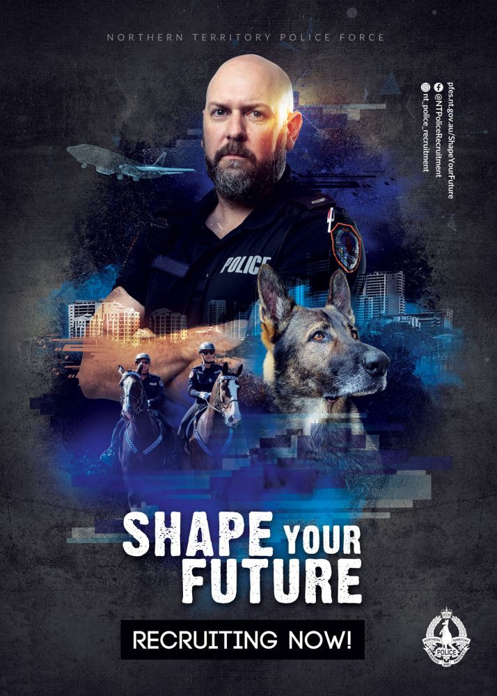 Police recruitment constables graphic with dog ops