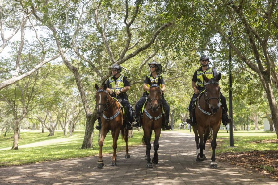 3 police members on horseback